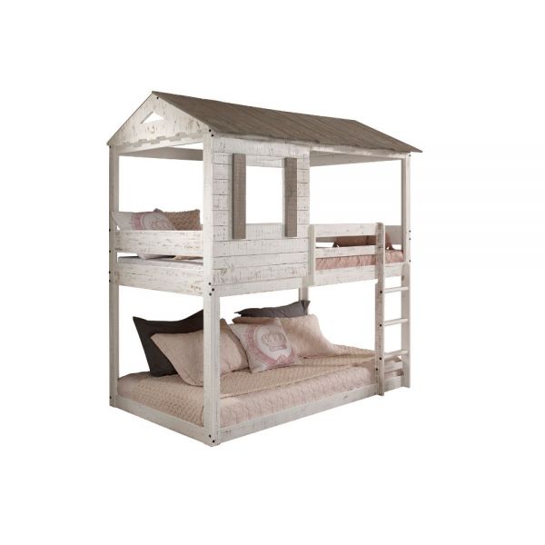 Darlene Twin Over Twin Bunk Bed White