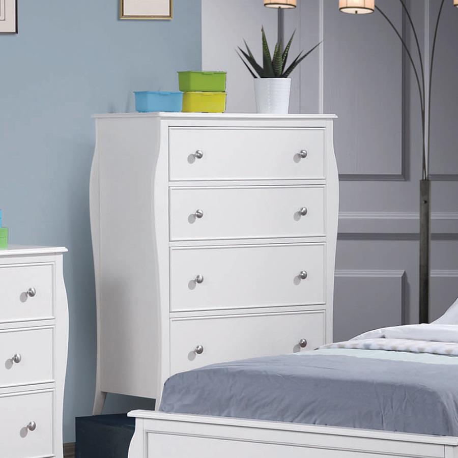 Dominique 4 Drawer Chest White