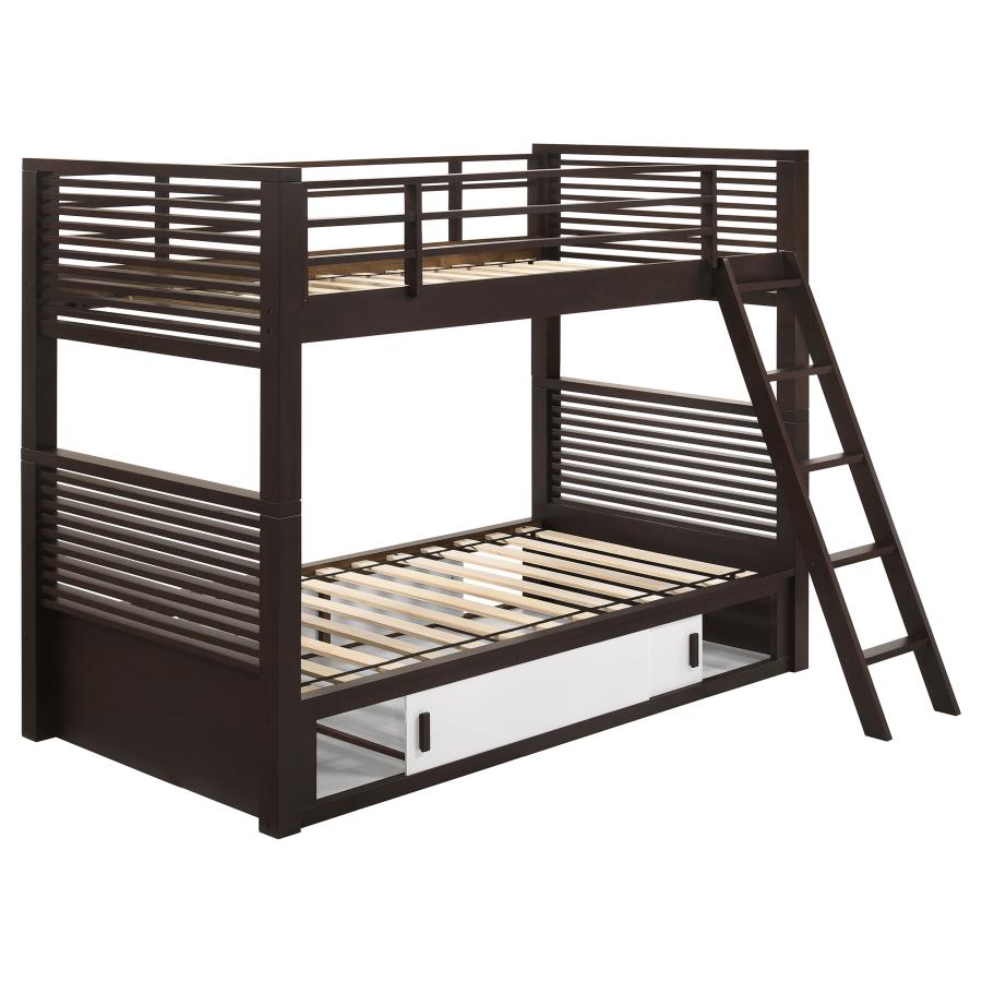 Oliver Twin Over Twin Bunk Bed Java