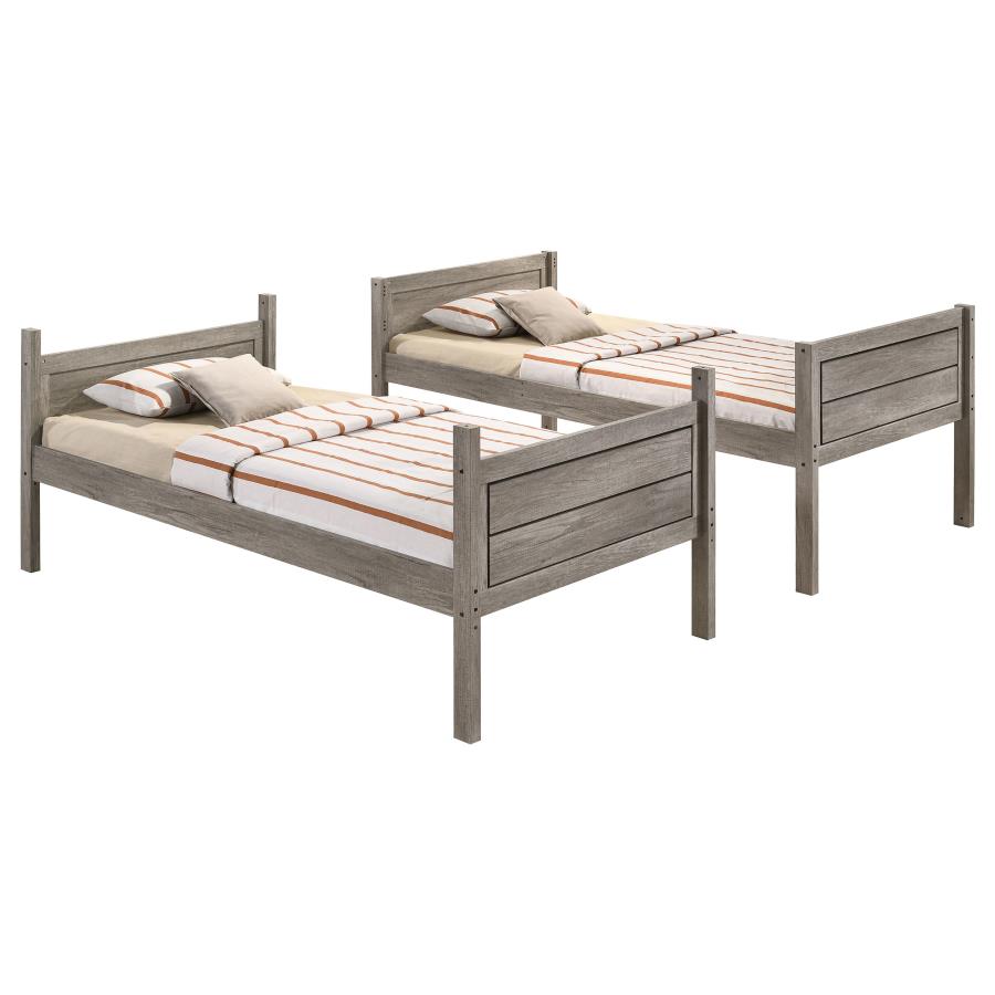 Ryder Twin Over Full Bunk Bed Weathered Taupe