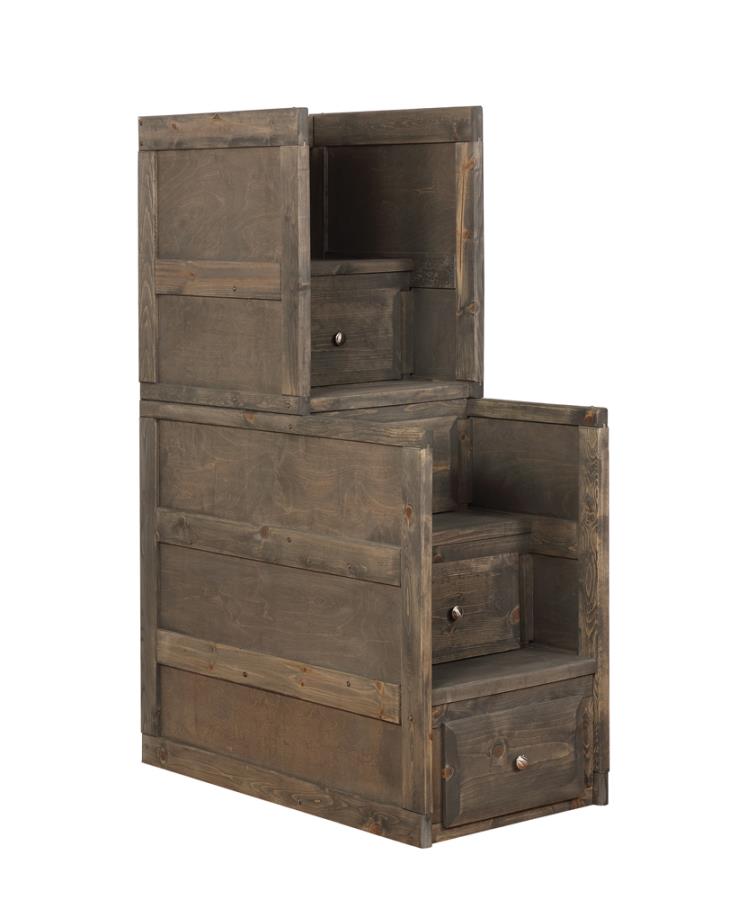 Wrangle Hill 4 Drawer Stairway Chest Gun Smoke