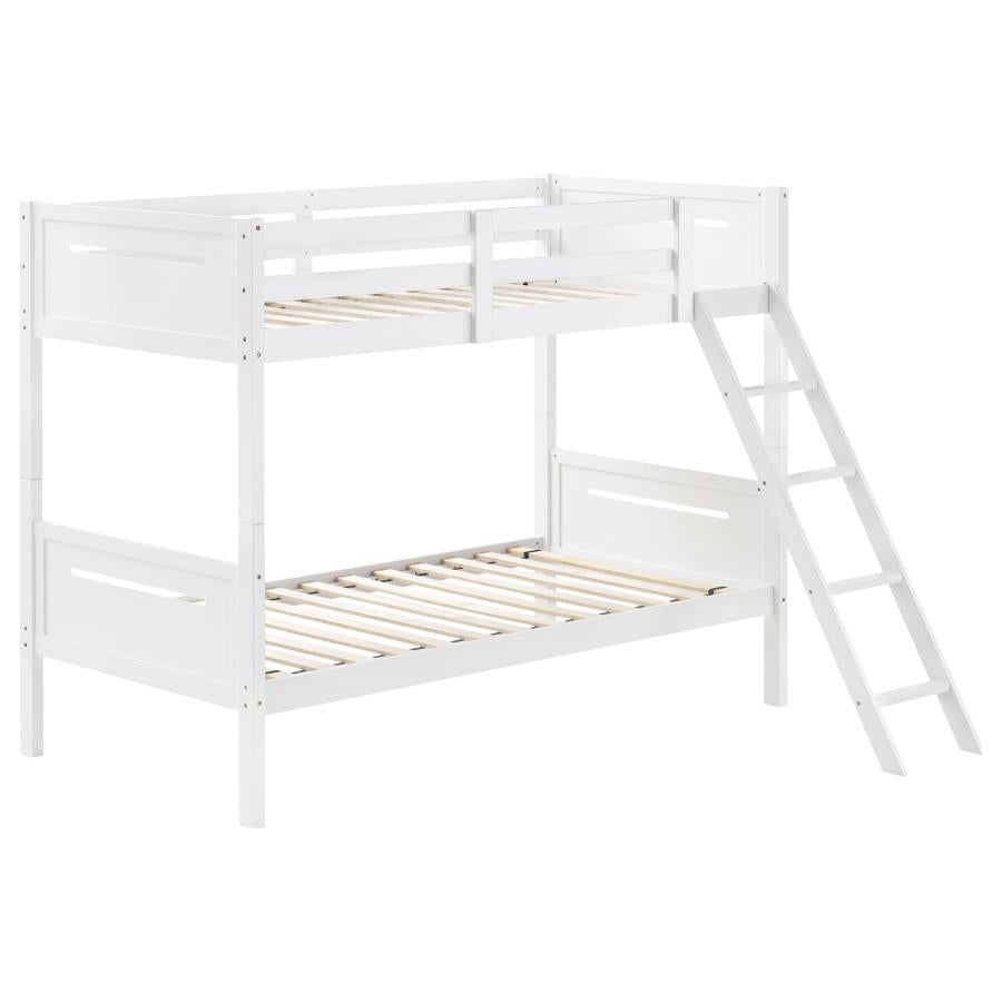 Littleton Twin Over Twin Bunk Bed White