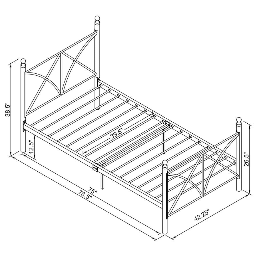 Hart Twin Platform Bed White