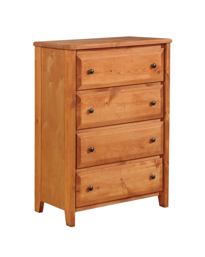 Wrangle Hill 4 Drawer Chest Amber