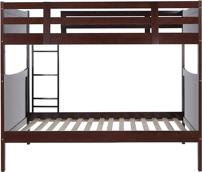 Konrad Furniture Milan Bunk Bed Twin/Twin Espresso