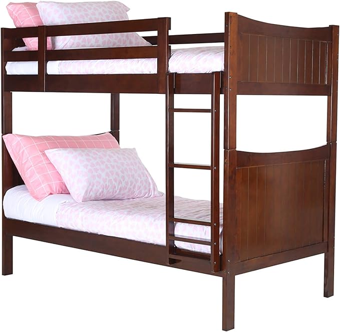 Konrad Furniture Milan Bunk Bed Twin/Twin Espresso