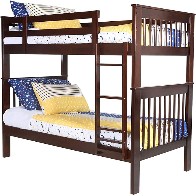 Konrad Furniture Barcelona Bunk Bed Twin/Twin Espresso