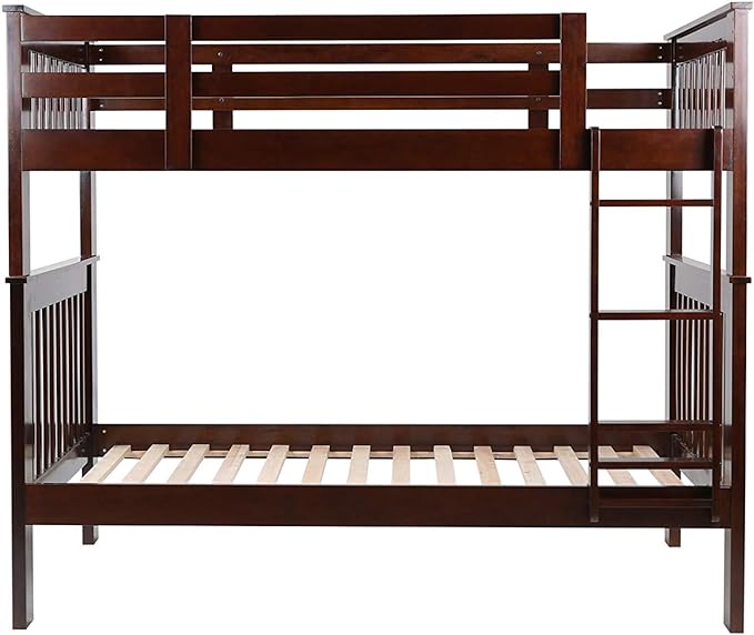 Konrad Furniture Barcelona Bunk Bed Twin/Twin Espresso