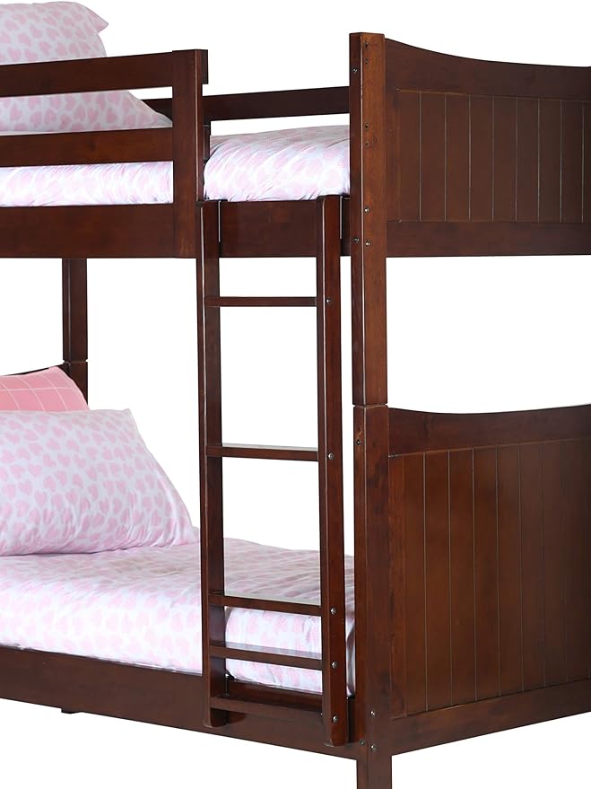 Konrad Furniture Milan Bunk Bed Twin/Twin Espresso