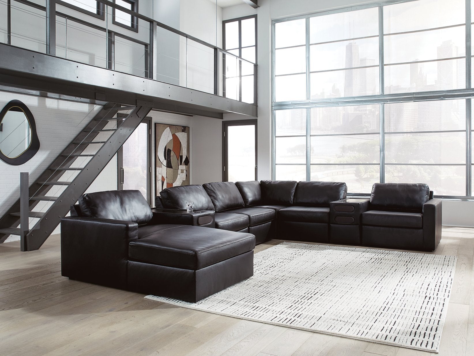 Modmax II Sectional with Chaise and Audio Consoles