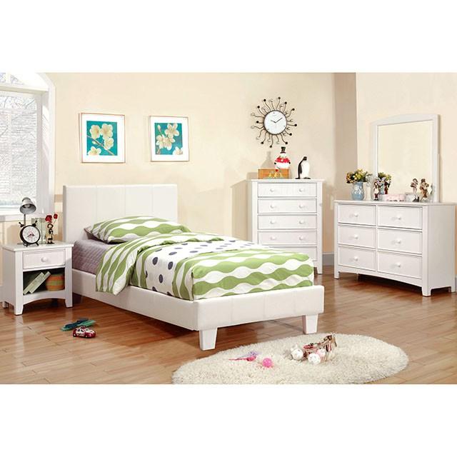 Winn Park Cal.King, E.King, Twin, & Full Bed Chrome, Gray, Brown, & Chrome