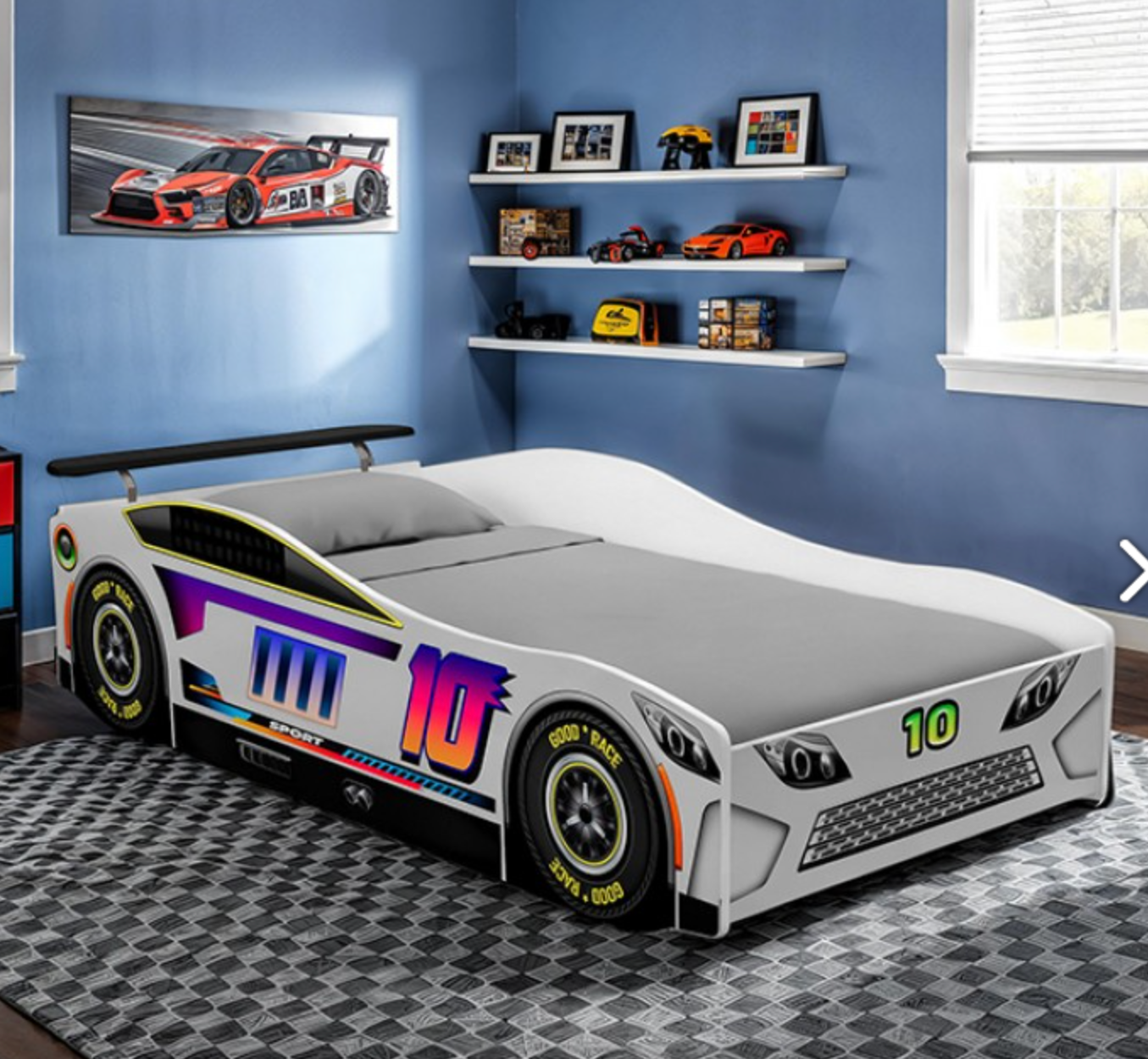 Karsten Kids Car Bed - White