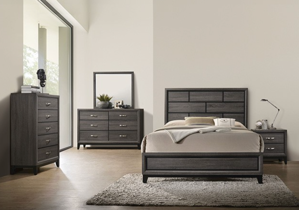 Errico Twin Bed -Gray