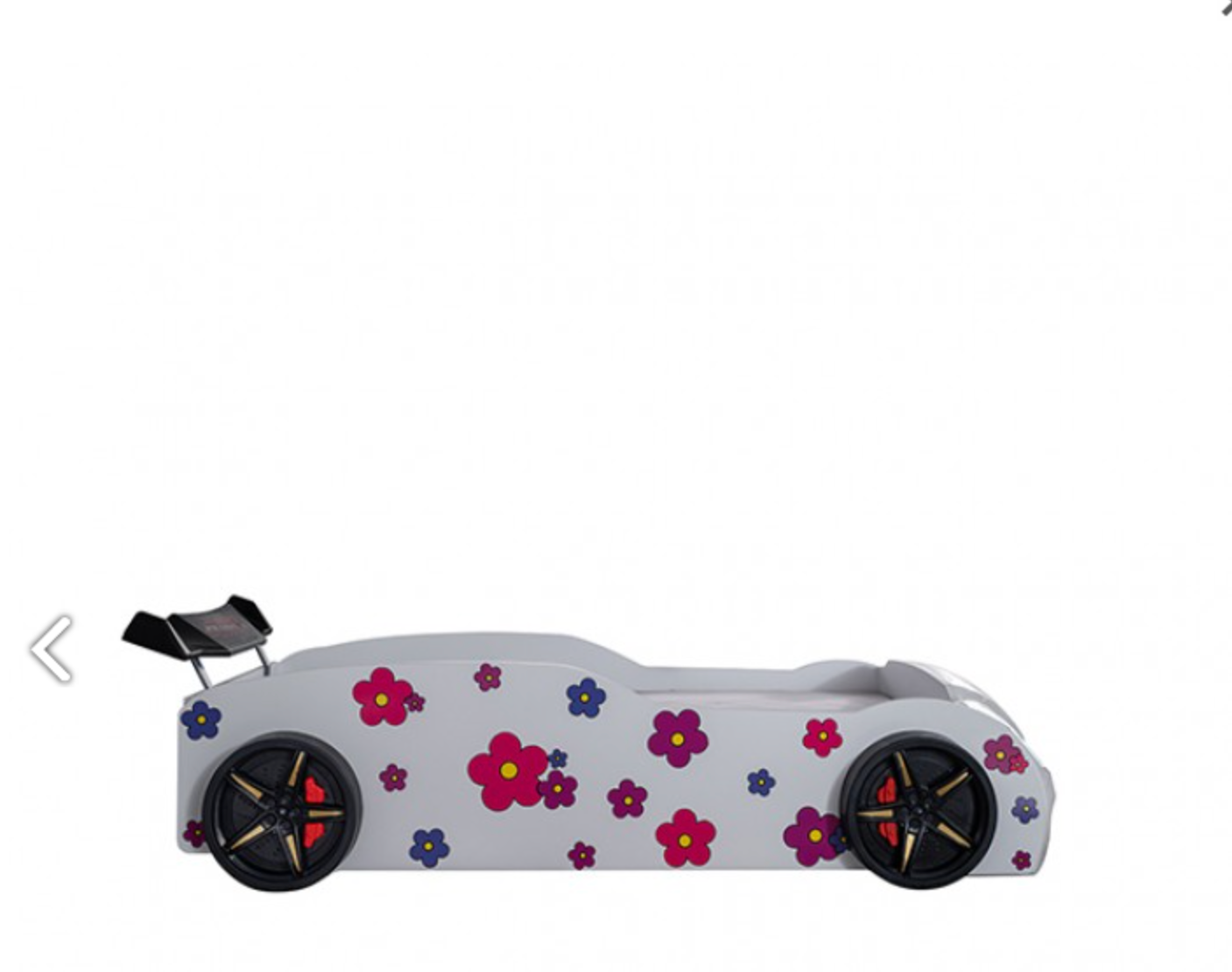 Jourley Kids Car Bed - White