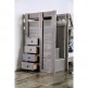 Ampelios Twin Over Twin Bunk Bed Grey