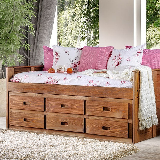 Lia Twin Captain Bed Mahogany