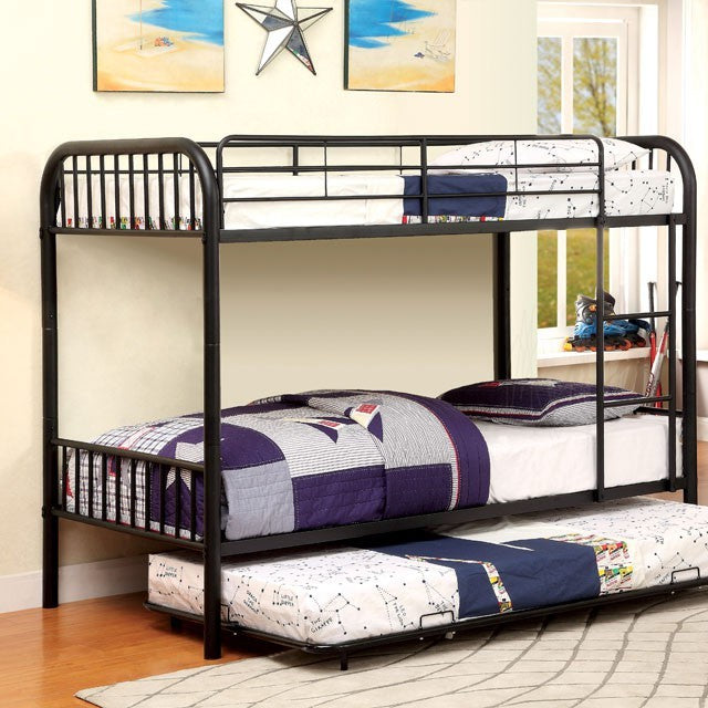 Rainbow Twin Over Twin Bunk Bed Black