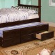 University Twin Over Full Bunk Bed Dark Walnut