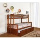 University Twin Over Full Bunk Bed Oak