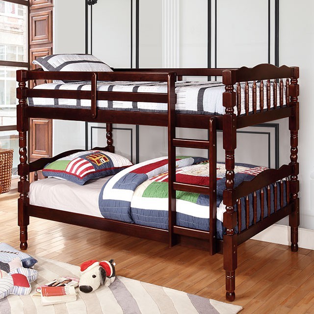 Catalina Twin Over Twin Bunk Bed Dark Walnut