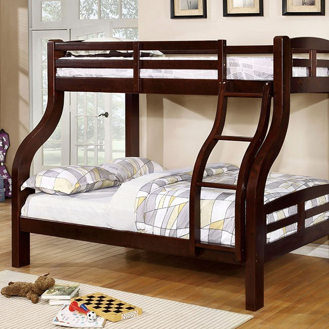 Solpine Twin Over Full Bunk Bed Espresso