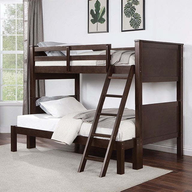 Stamos Twin Over Full Bunk Bed Walnut