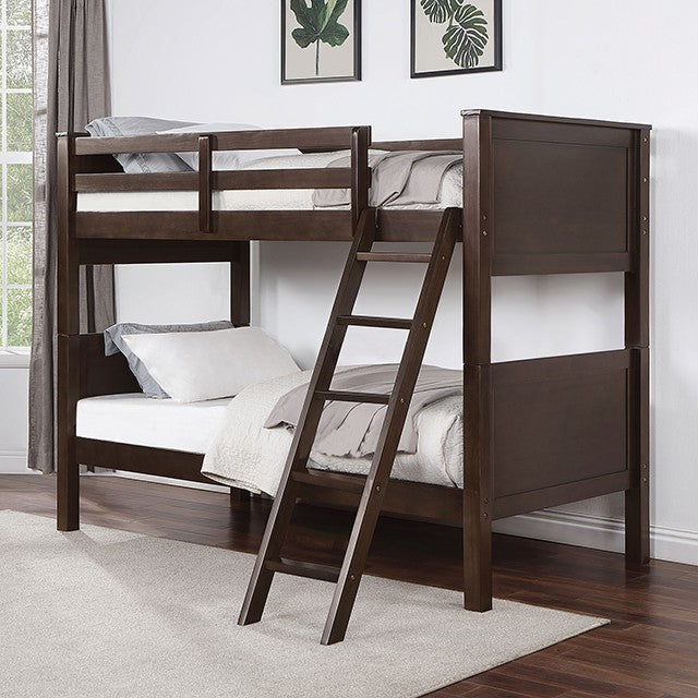 Stamos Twin Over Twin Bunk Bed Walnut