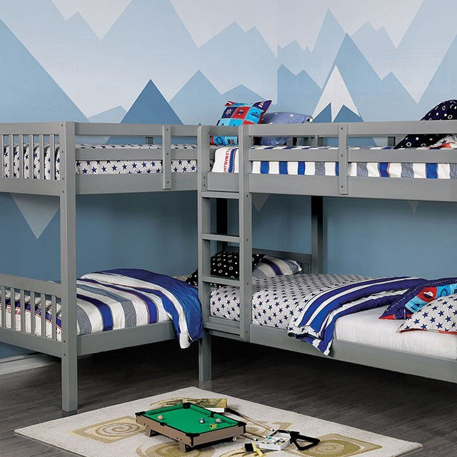 Marquette Quadruple Bunk Bed Grey