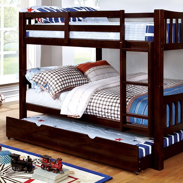 Cameron Full Over Full Bunk Bed Dark Walnut