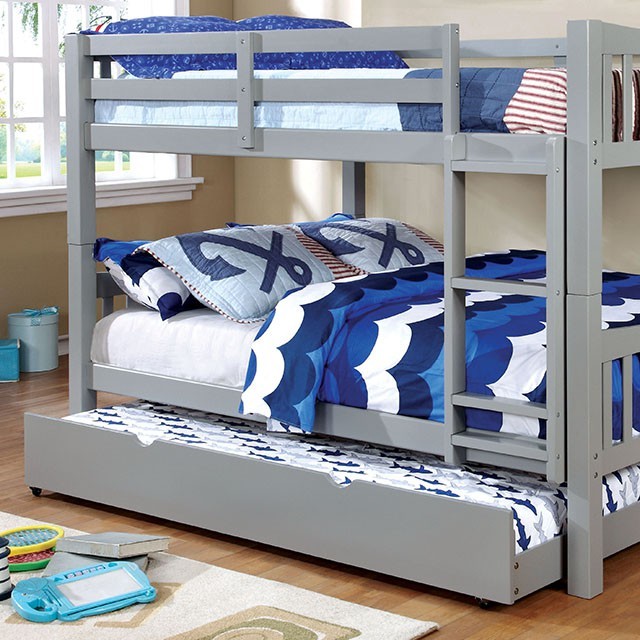 Cameron Full Over Full Bunk Bed Grey