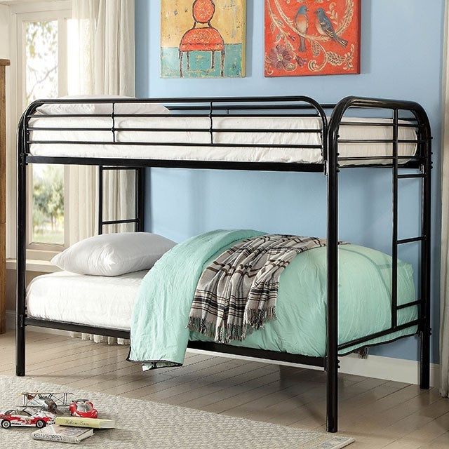 Opal Twin Over Twin Bunk Bed Black