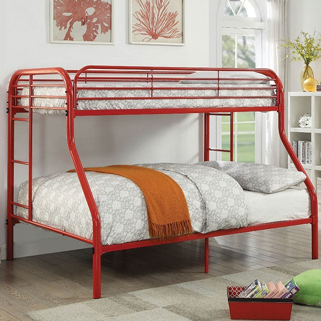 Opal Twin Over Full Bunk Bed Red