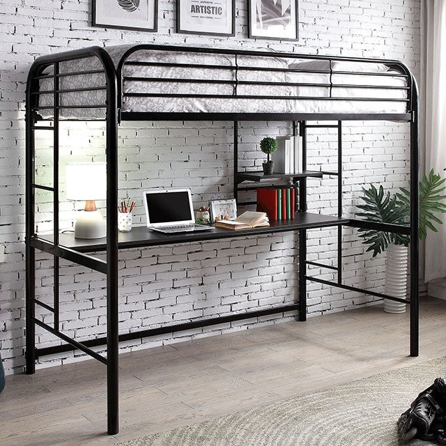 Opal Twin Loft Over Workspace Black