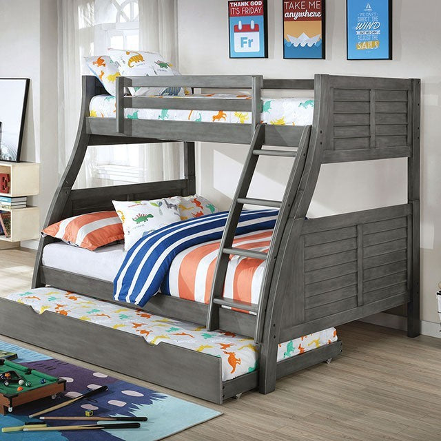 Hoople Twin Over Full Bunk Bed Gray