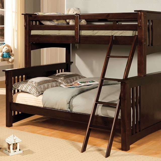 Spring Creek Twin Over Full Bunk Bed Dark Walnut