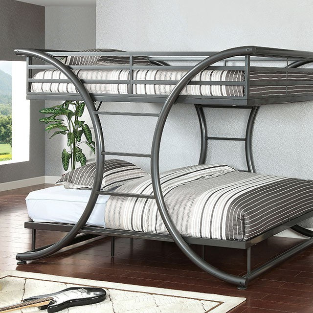 Lexis Full Over Full Bunk Bed Gunmetal