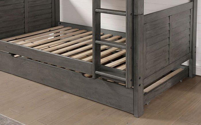 Hoople Twin Over Full Bunk Bed Grey