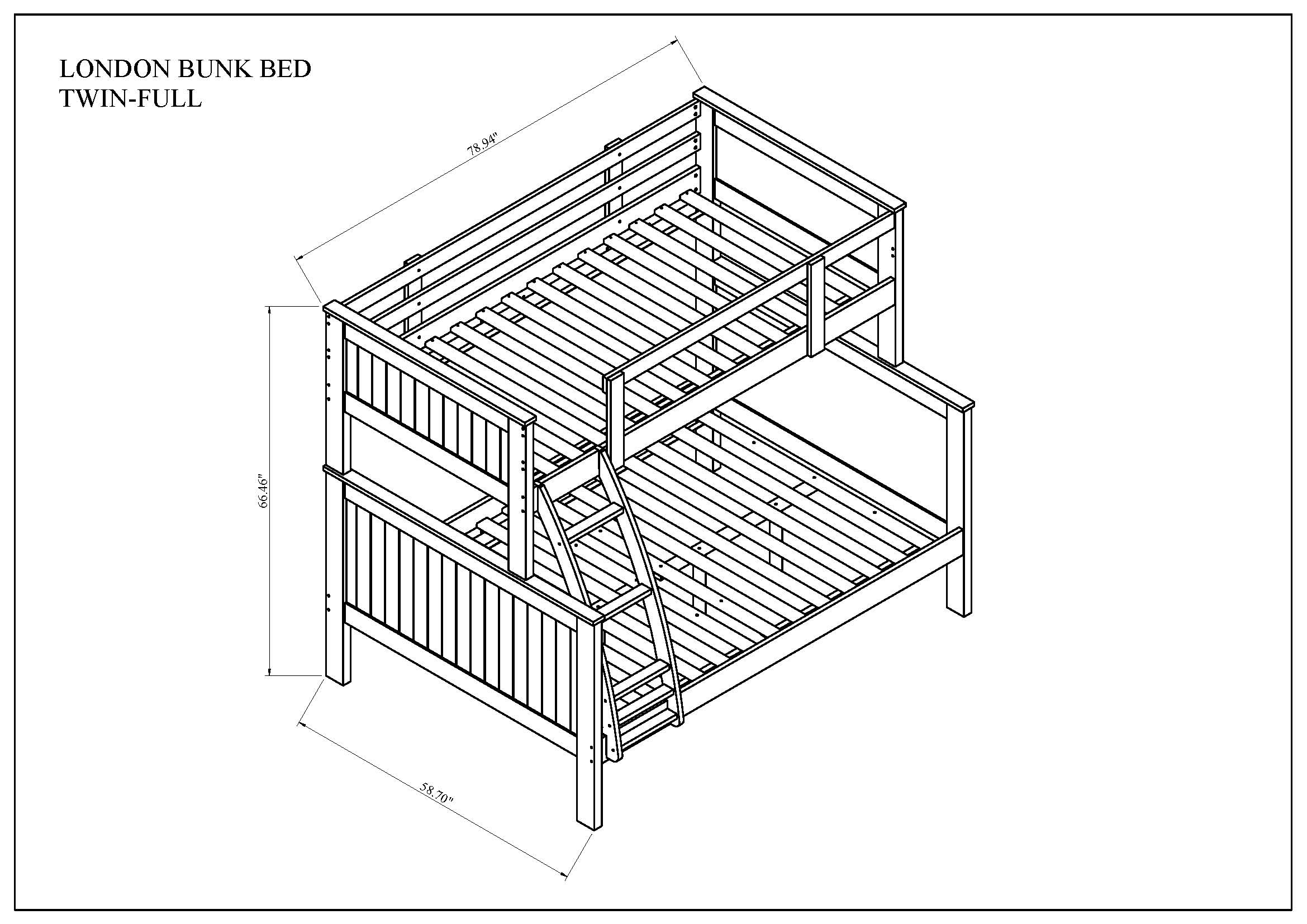 Bead Board Twin Over Full